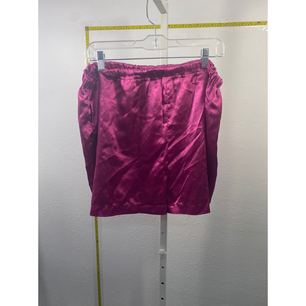 Unbranded Pink Satin Lounge Shorts Sleepwear Elastic Waist Magenta Womens XL